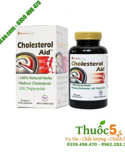 Cholesterol Aid - Viên uống giảm mỡ máu hàng Mỹ, hộp 60 viên