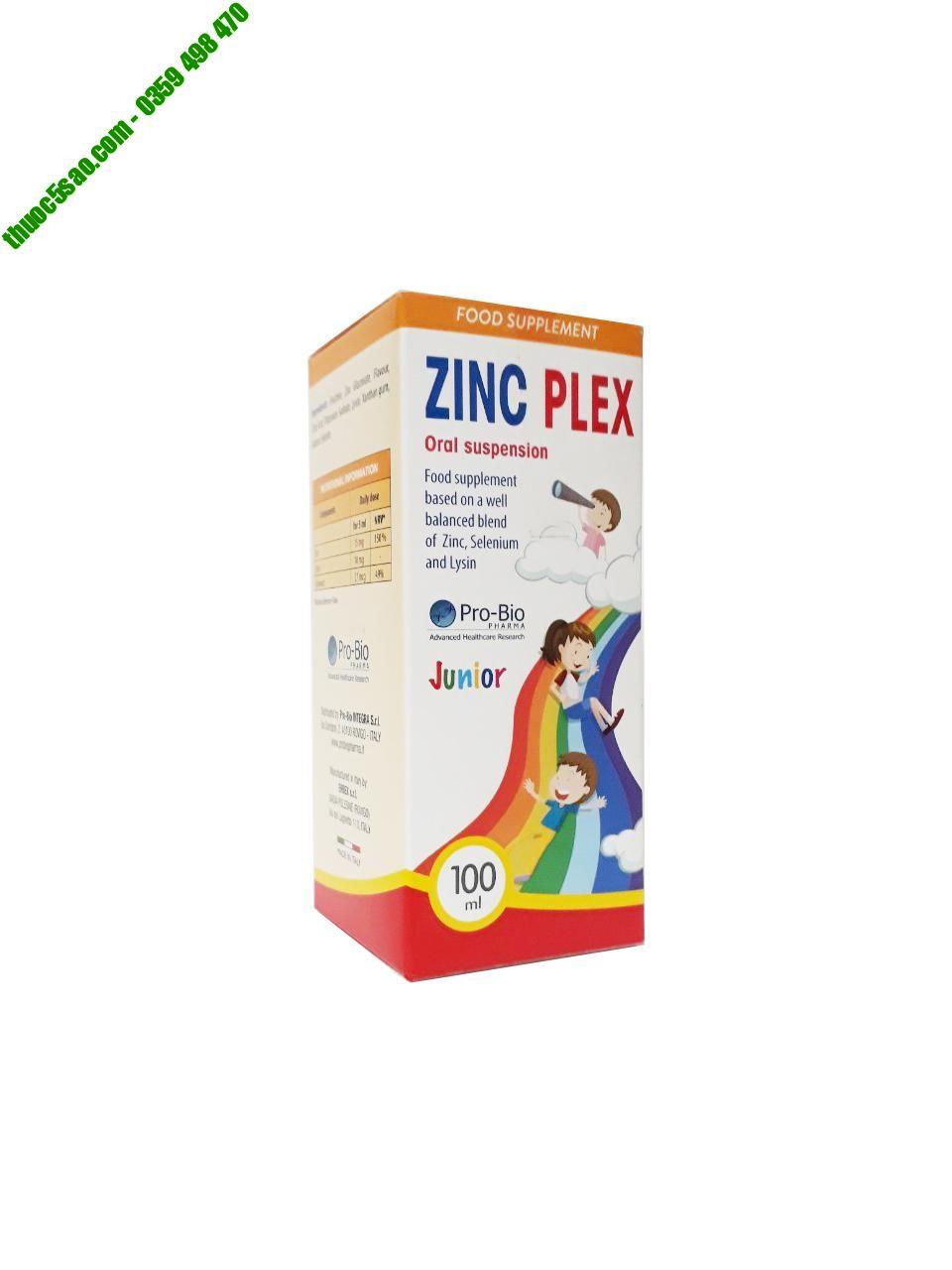ZinC Plex bổ sung kẽm, Selen, Lysin – Hỗ trợ chuyển hóa chất ở trẻ