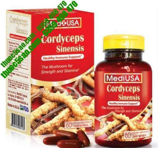 MediUSA Cordyceps còn được gọi với cái tên nổi tiếng là Đông trùng hạ thảo Mỹ.