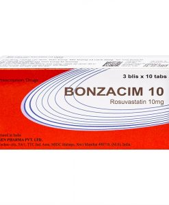 Bonzacin 10 hỗ trợ điều trị tăng mỡ máu, lipid máu hộp 30 viên