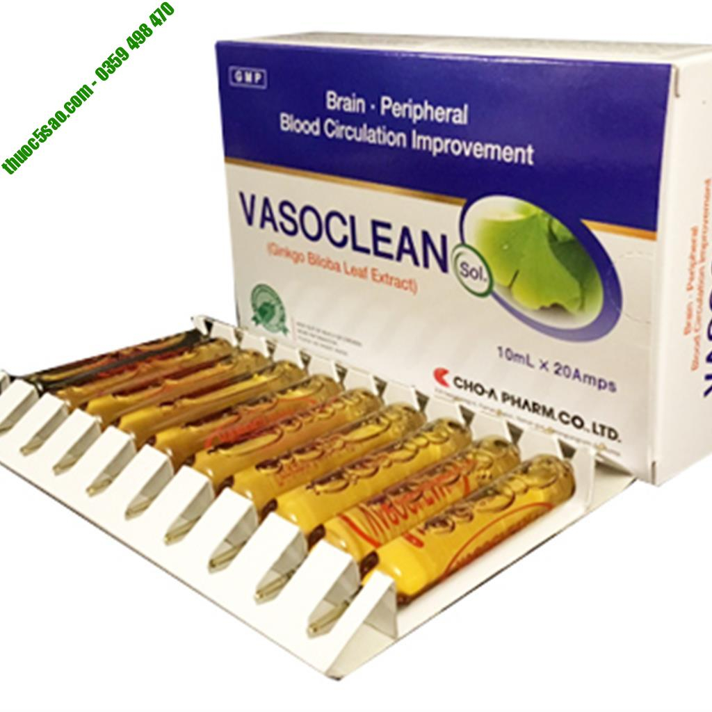 Vasoclean Sol hỗ trợ tuần hoàn não hộp 20 ống
