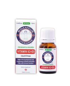 Bioamicus Vitamin D3+K2 hỗ trợ tăng chiều cao cho trẻ