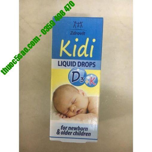 Kidi D3 K hỗ trợ điều trị còi xương cho bé lọ 30ml
