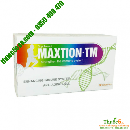 Maxtion-TM giúp tăng đề kháng, ngăn chặn quá trình oxi hóa bằng cách trung hóa các gốc tự do, bảo vệ tế bào.