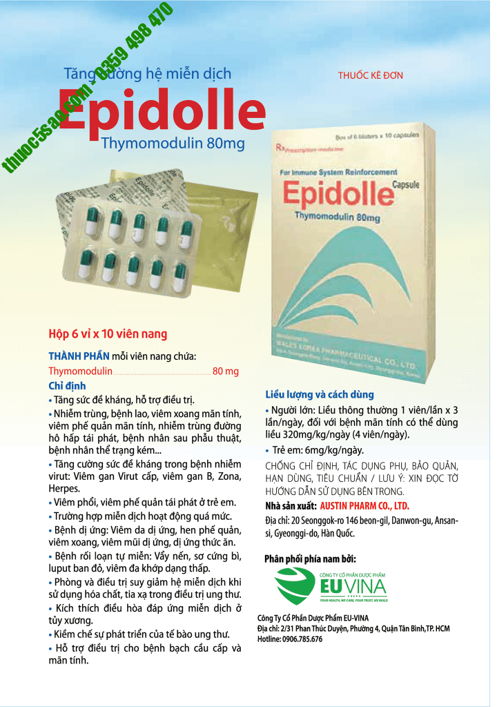 Epidolle 80mg tăng cường hệ miễn dịch, phòng chống ung thư