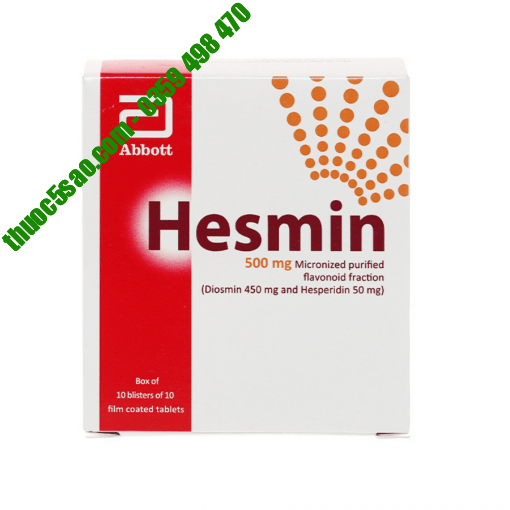 Hesmin hỗ trợ điều trị trĩ và suy giãn tĩnh mạch chân