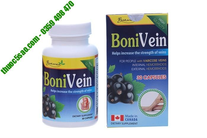 Bonivein hỗ trợ trĩ, suy giãn tĩnh mạch