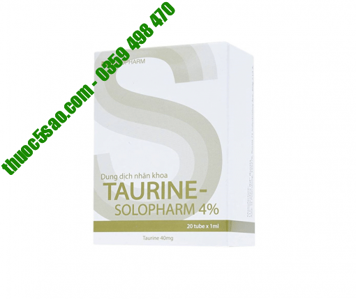 Taurine-Solopharm 4% hỗ trợ điều trị, bảo vệ mắt hộp 20 ống