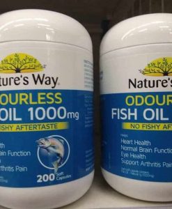 Odourless Fish oil 1000mg viên uống bổ mắt lọ 200 viên