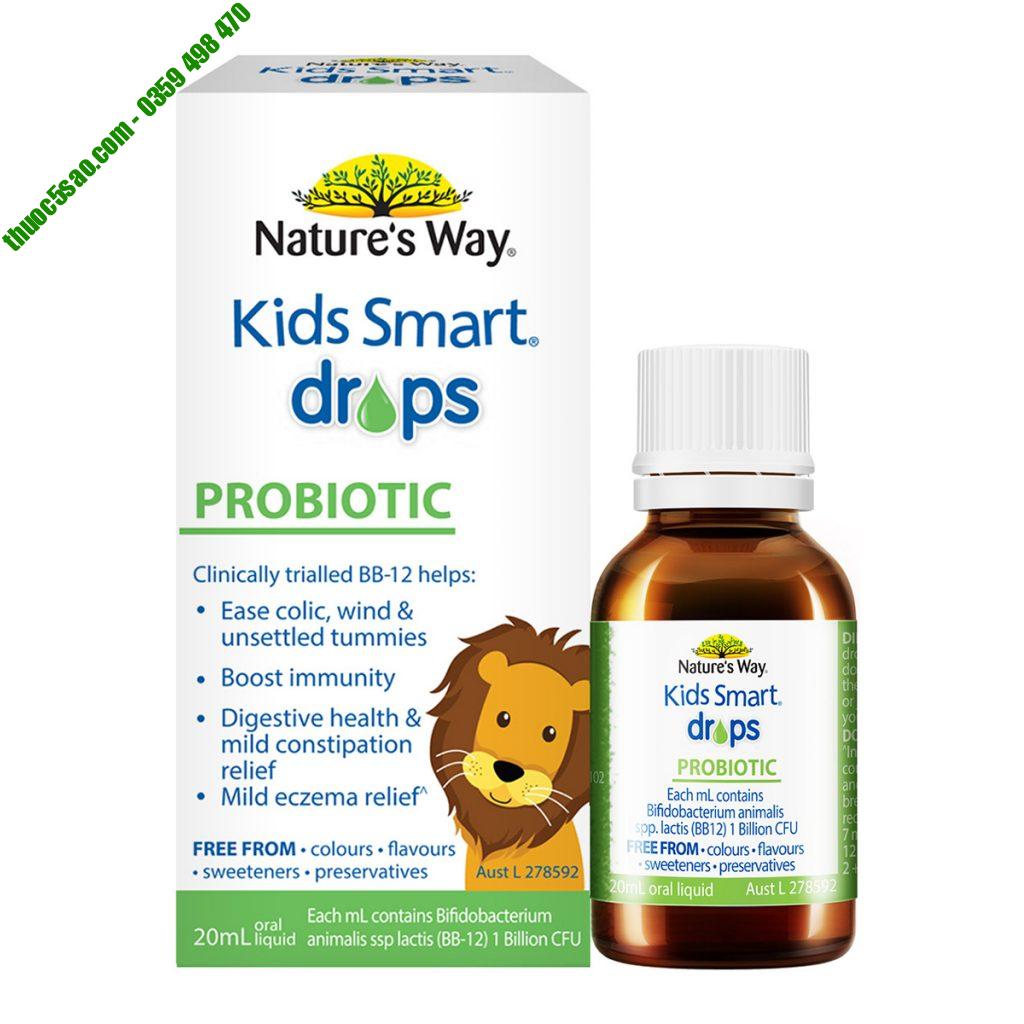 Kids Smart Drops Probiotic giúp tăng cường sức khỏe đường ruột và hệ miễn dịch cho trẻ