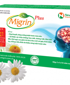 Migrin Plus viên uống hỗ trợ tuần hoàn não hộp 20 viên
