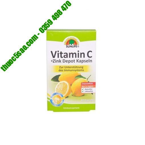 Vitamin C + Zink Depot kapsules cho sức khỏe 60 viên