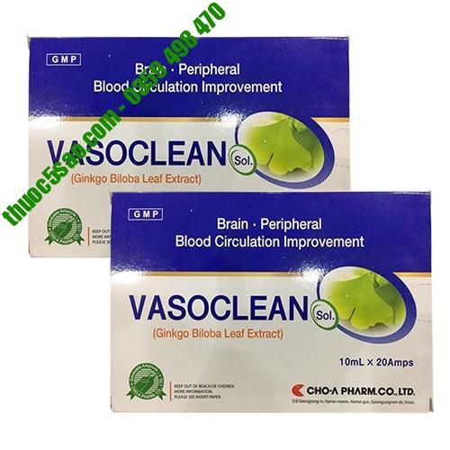 Vasoclean Sol hỗ trợ tuần hoàn não hộp 20 ống