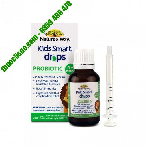 Kids Smart Drops Probiotic giúp tăng cường sức khỏe đường ruột và hệ miễn dịch cho trẻ