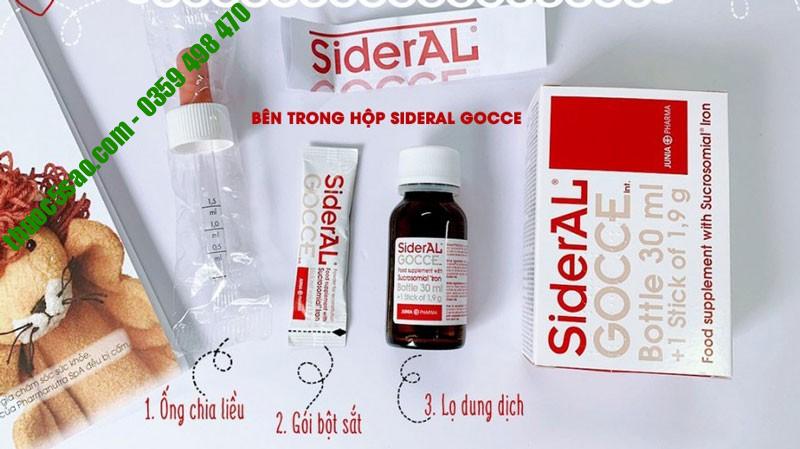 Trong hộp SiderAL GOCCE có chứa