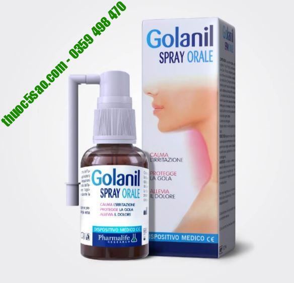 Xịt họng Golanil Spray Orale 30ml