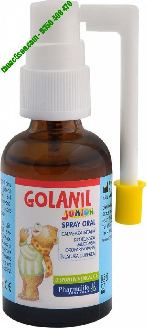 Golanil Junior xịt họng cho bé lọ 30ml