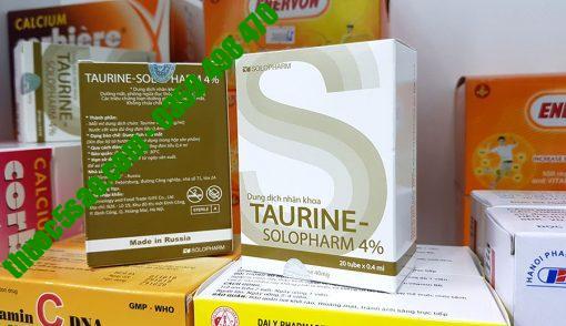 Taurine-Solopharm 4% hỗ trợ điều trị, bảo vệ mắt hộp 20 ống