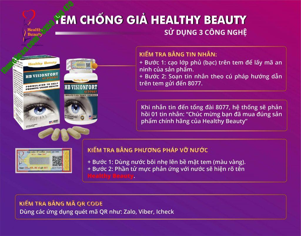 Tem chống hàng giả Health Beauty HB Visionfort