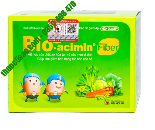 Bio-acimin Fiber cân bằng đường ruột cho bé hộp 30 gói