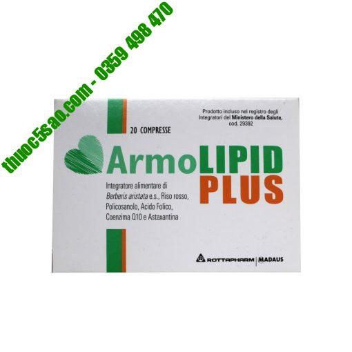 Armolipid Plus hạ mỡ máu, bảo vệ tim mạch hộp 20 viên