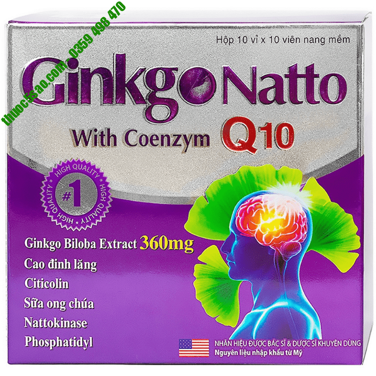 Ginko Natto Coenzym Q10 tăng cường tuần hoàn não