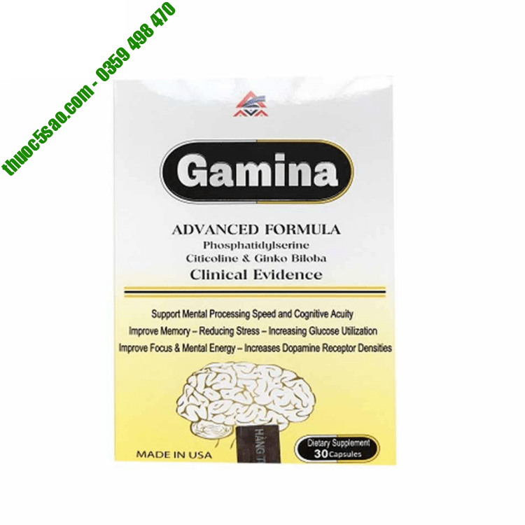 Gamina cải thiện trí nhớ, giảm căng thẳng