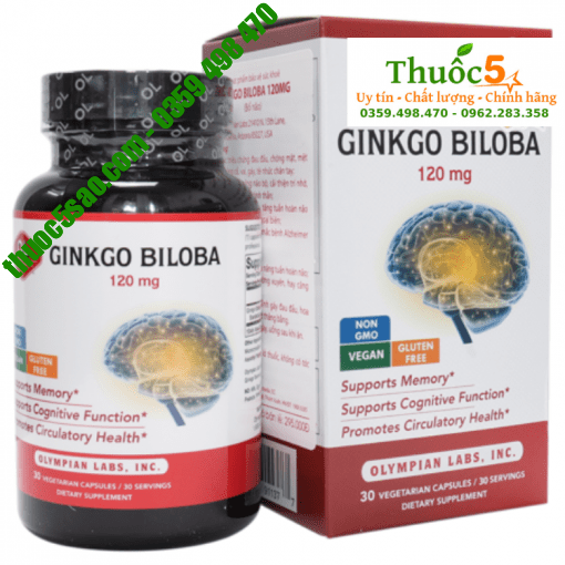 Ginkgo Biloba Olympian Labs tăng cường tuần hoàn não