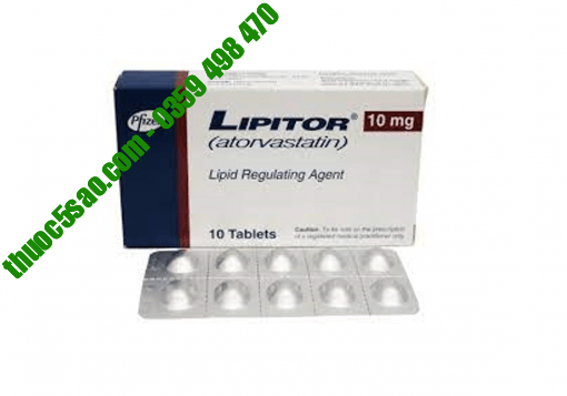 Lipitor 10mg hỗ trợ điều trị hạ mỡ máu, cholesterol hộp 30 viên