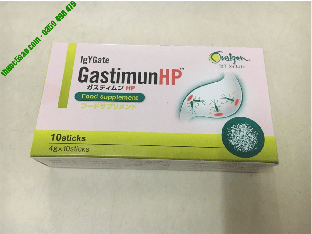 GastimunHP hỗ trợ viêm loét dạ dày hộp 10 gói 