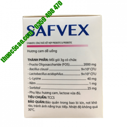 Safvex bổ sung chất xơ, giảm táo bón