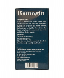 Bamogin tăng cường tuần hoàn não