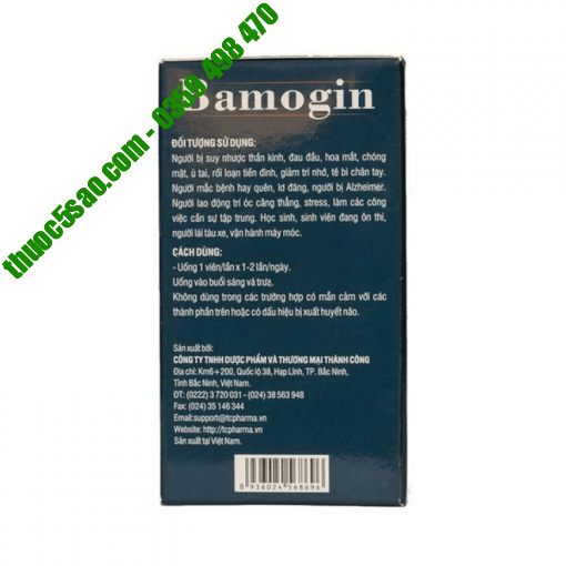 Bamogin tăng cường tuần hoàn não