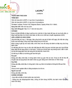 Lacipil 2mg điều trị tăng huyết áp