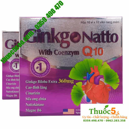 Ginkgo Natto Coenzym Q10 tăng cường tuần hoàn não