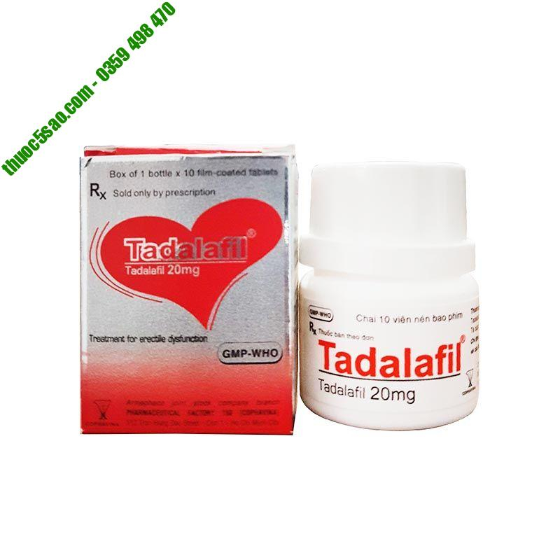 Tadalafil 20mg hỗ trợ điều trị rối loạn cương dương