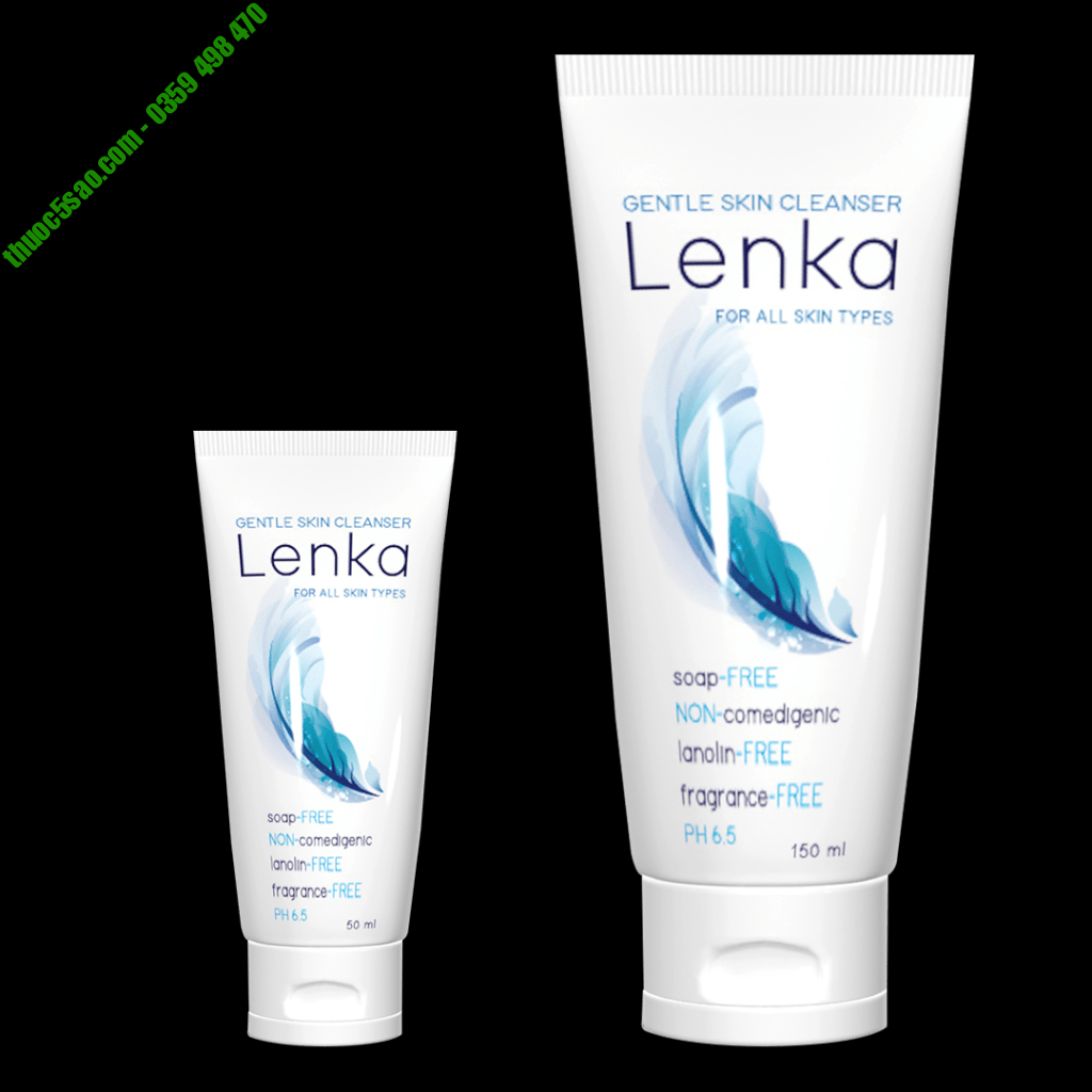 Sữa rửa mặt Lenka dịu nhẹ, an toàn cho làn da khô, mụn tuýp 50ml và 150ml