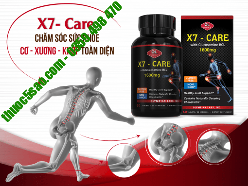 X7 Care hỗ trợ giảm đau nhức xương khớp hộp 60 viên