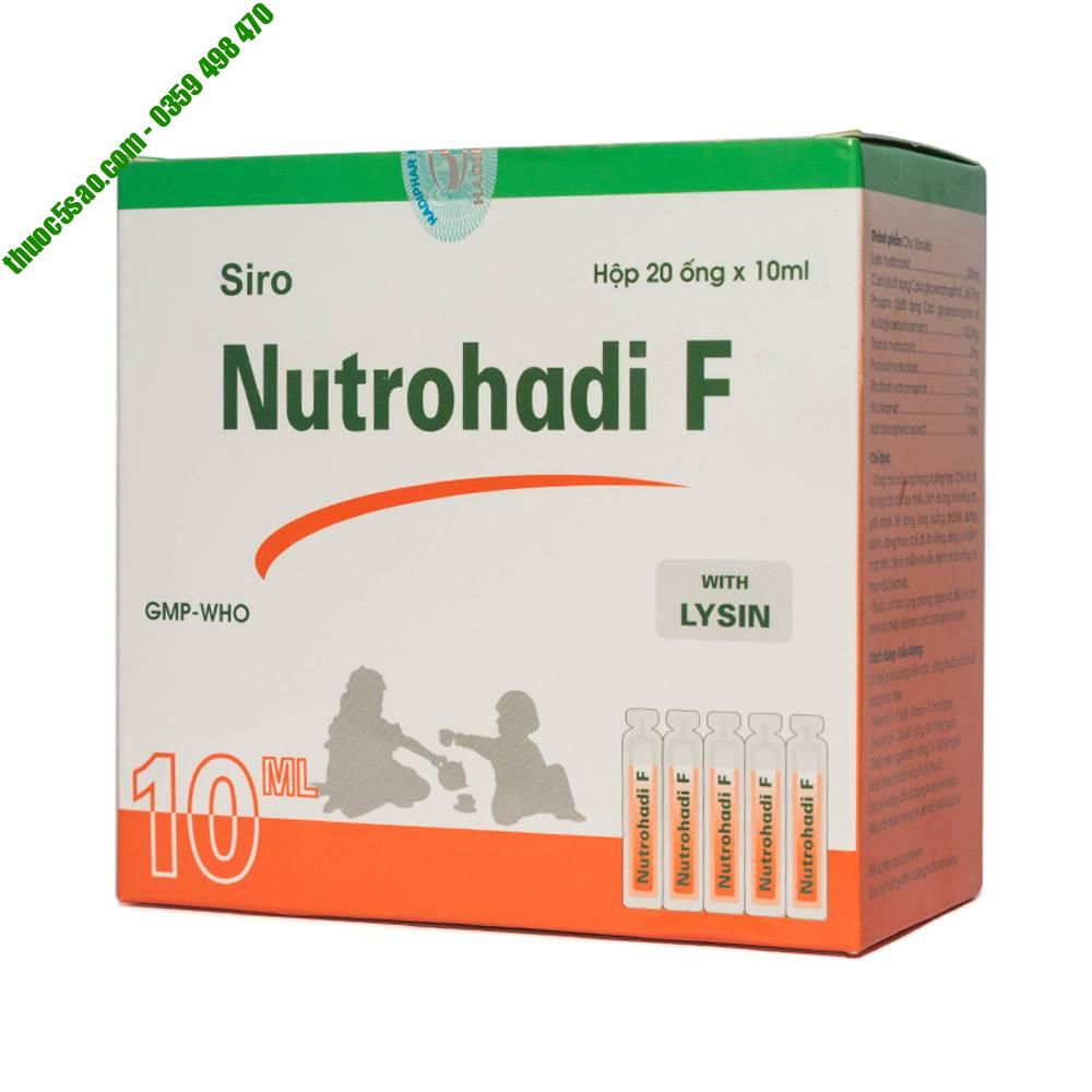 [GIÁ GỐC] Nutrohadi F hỗ trợ cho người thiếu hụt calci hộp 20 ống
