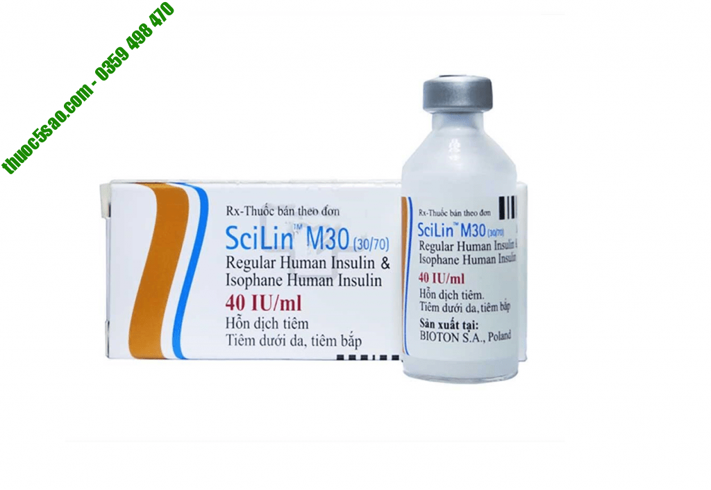 Scilin M30 100iu hỗ trợ điều trị bệnh tiểu đường lọ 10ml