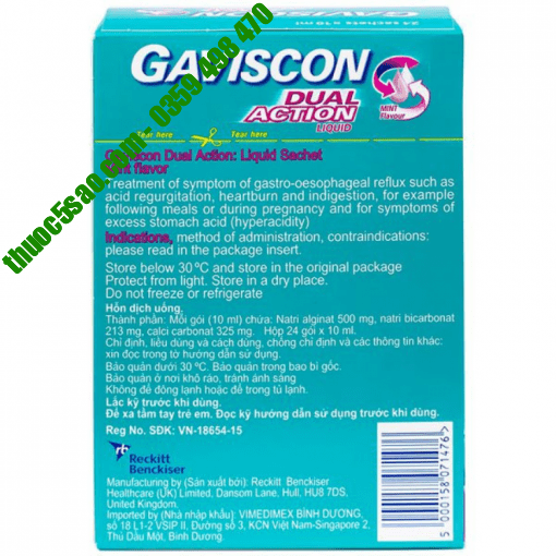 Gaviscon Dual Action - Điều trị trào ngược dạ dày