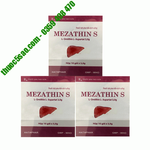 [GIÁ GỐC] Mezathin S hỗ trợ giải độc amoniac ở máu hộp 10 gói