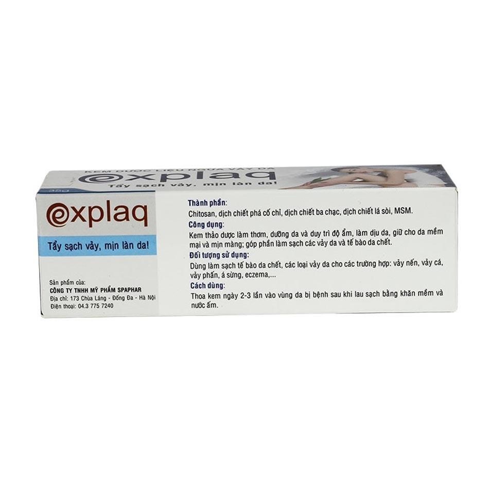 [GIÁ GỐC] Explaq hỗ trợ điều trị bệnh ngoài da vảy nến tuýp 35gam