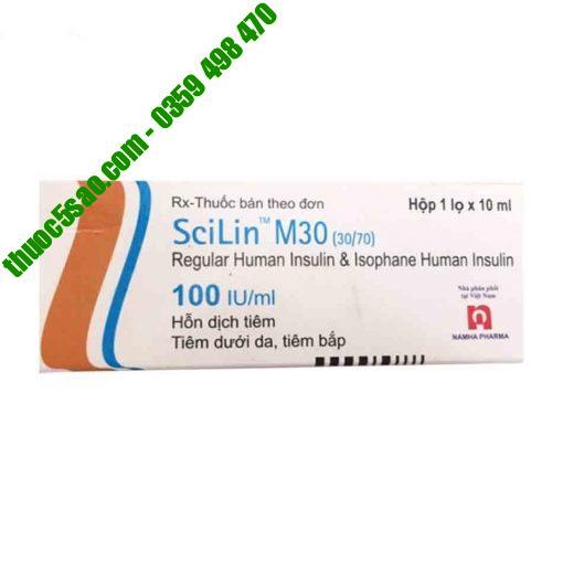 Scilin M30 100iu hỗ trợ điều trị bệnh tiểu đường lọ 10ml