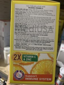 Thành phần của MediUSA Vitamin C 