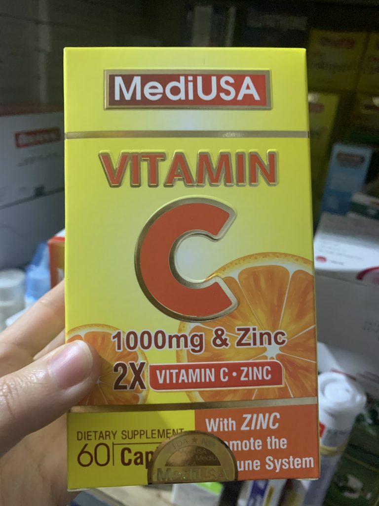 Có MediUSA Vitamin C 1000mg & ZinC Đề Kháng Tốt Hơn