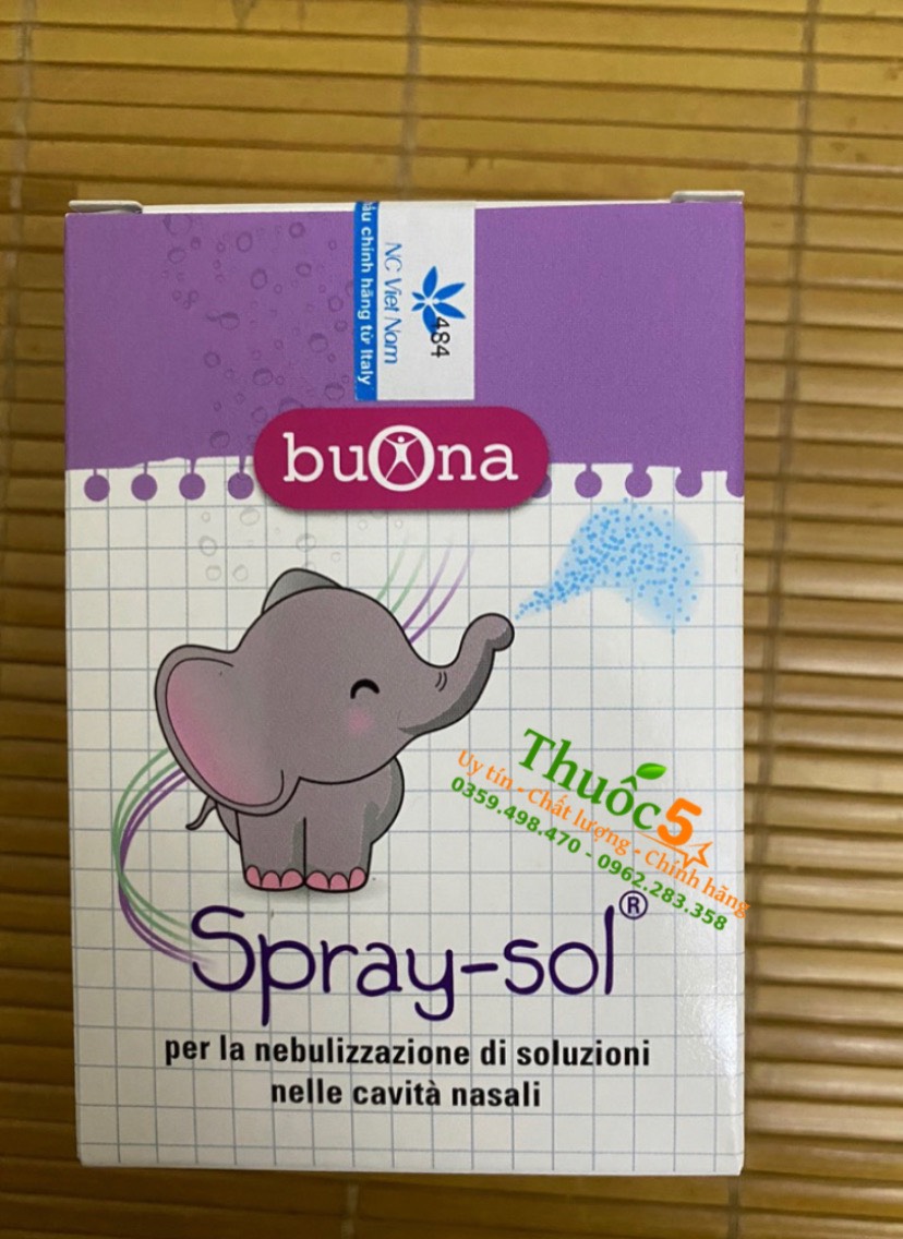 Buona Spray-sol, dụng cụ xịt xông mũi, rửa mũi cho trẻ sơ sinh và trẻ nhỏ