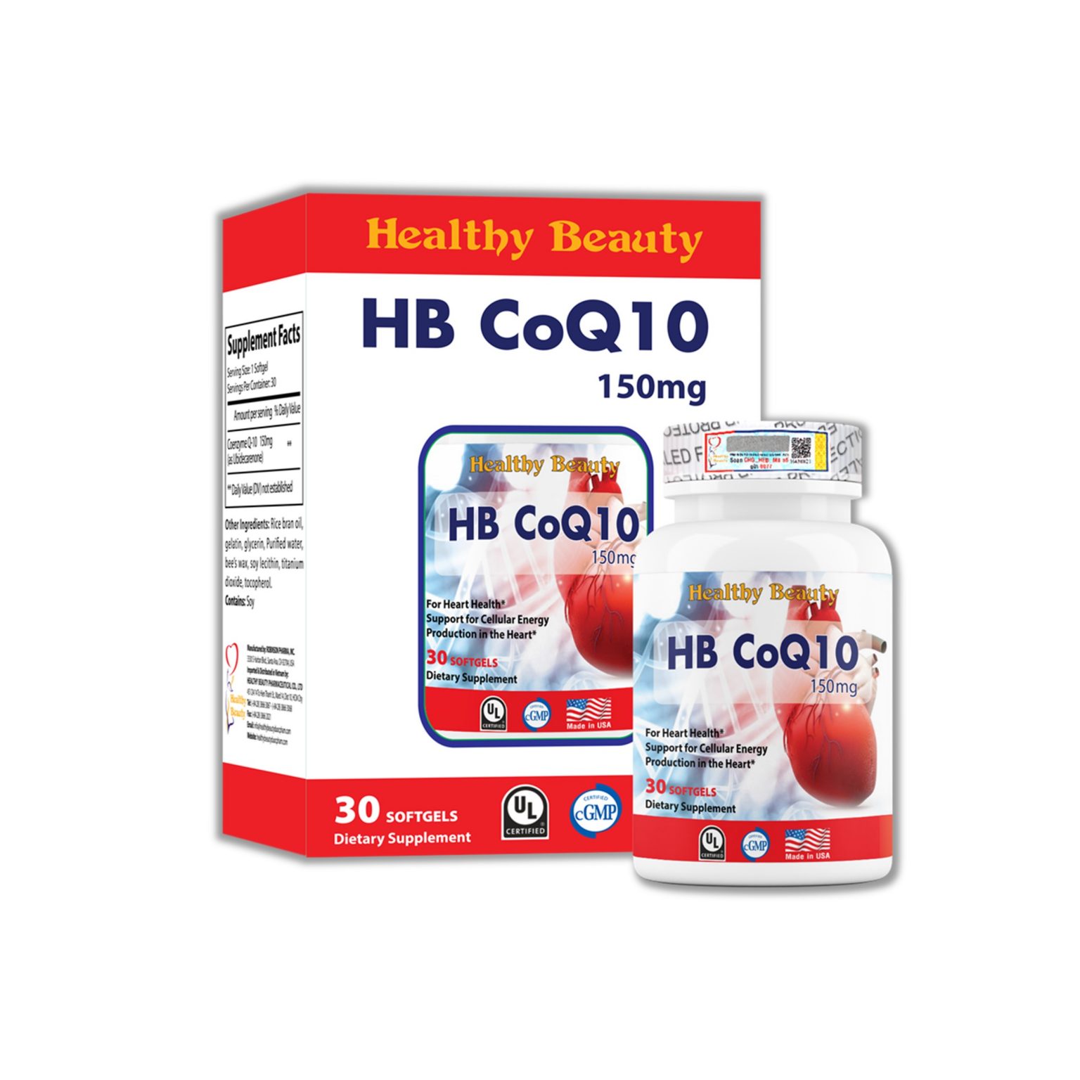 [GIÁ GỐC] HB CoQ10 150mg cho trái tim khỏe hộp 30 viên