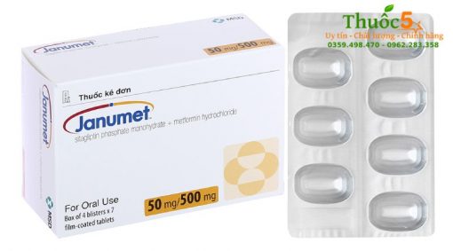 Janumet 50mg/500mg dành cho người tiểu đường tuýp II