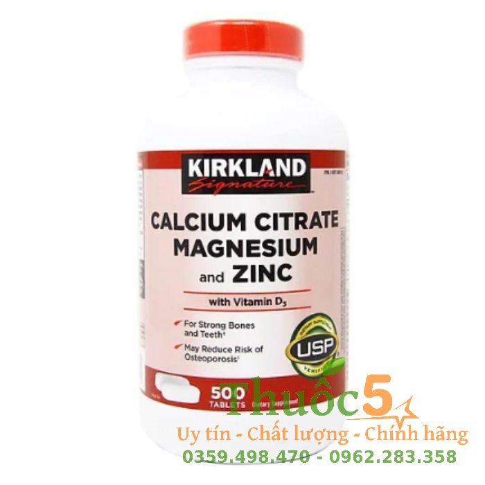 bổ xương khớp Kirkland Signature Calcium Citrate Magnesium And Zinc